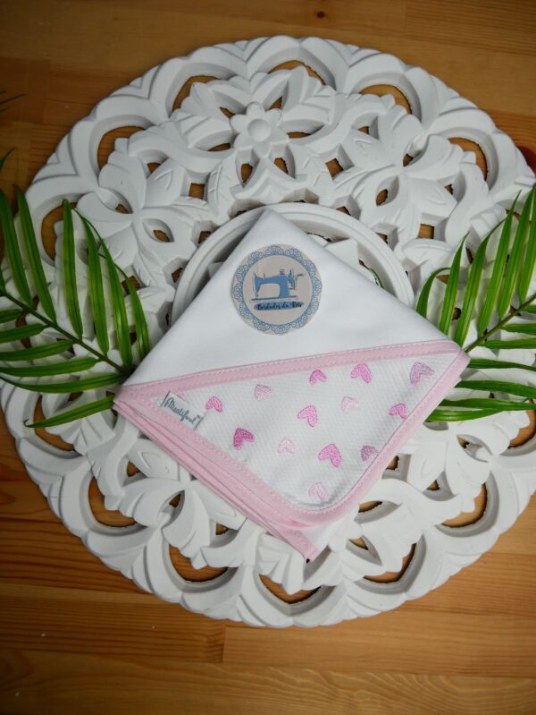 Fralda de algodão corações - Image 3