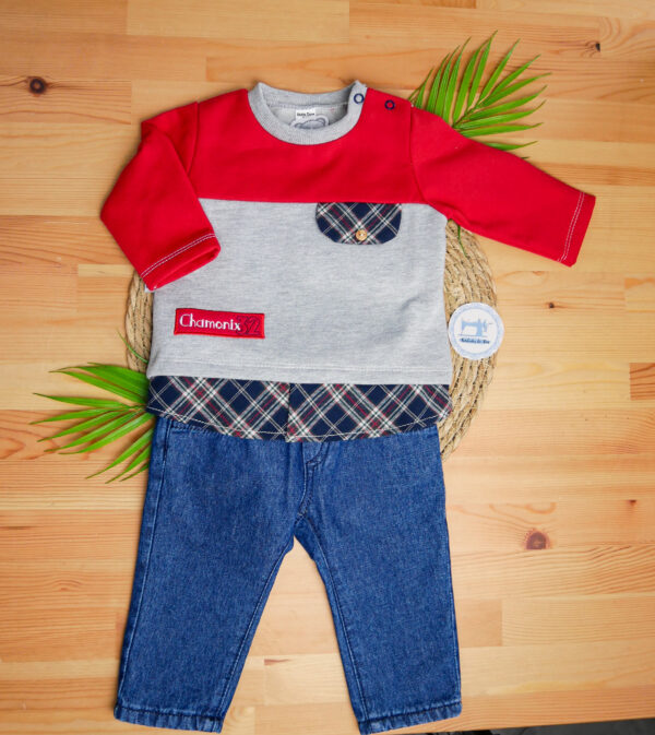 Conjunto de Calças de Ganga e Camisola - Image 9
