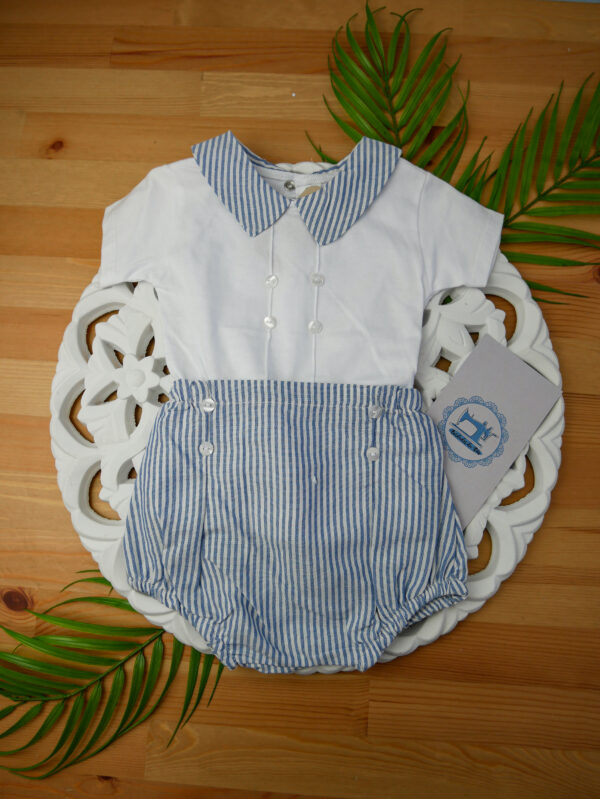 Conjunto de Camisa e Calções às Riscas - Image 8