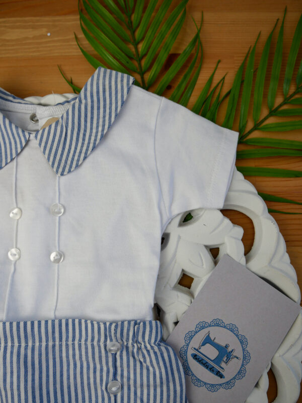 Conjunto de Camisa e Calções às Riscas - Image 12