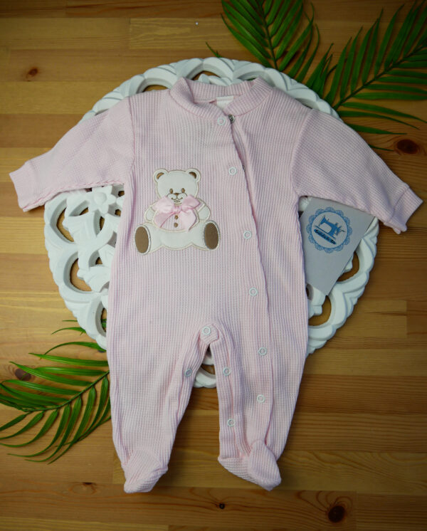 Babygrow de algodão - Ursinho com Laço