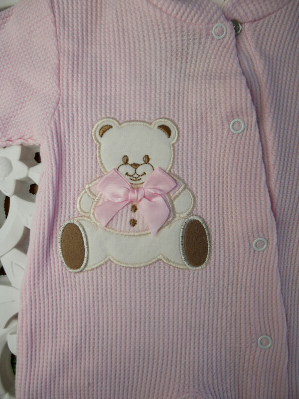 Babygrow de algodão - Ursinho com Laço - Image 3