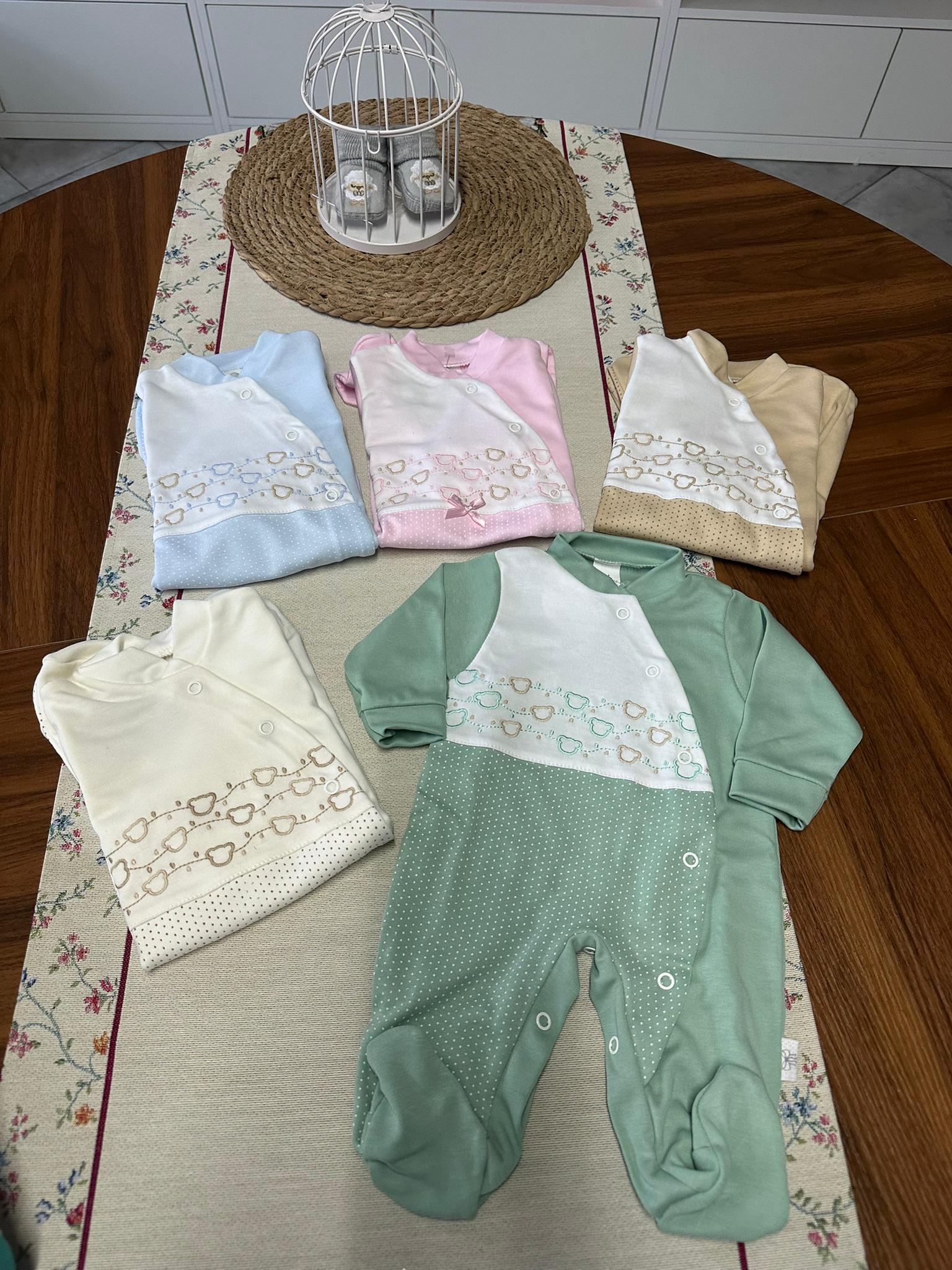 Babygrow de algodão Ursinhos Pequenitos