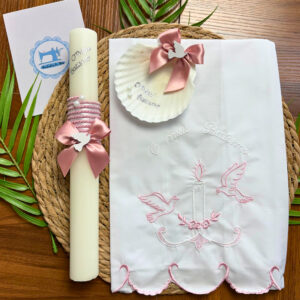 Kit de Batismo - Pombas e Vela