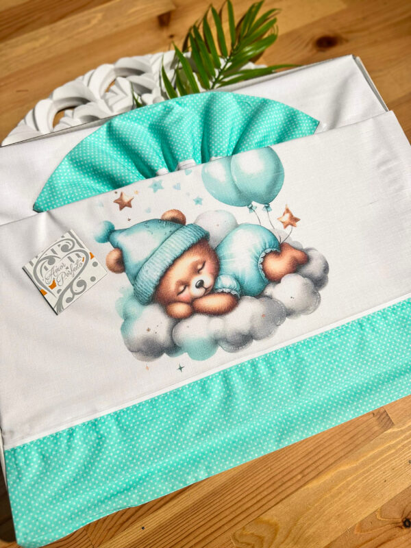 Jogo de Bebé de Algodão - Ursinho com Balão na Nuvem - Image 3