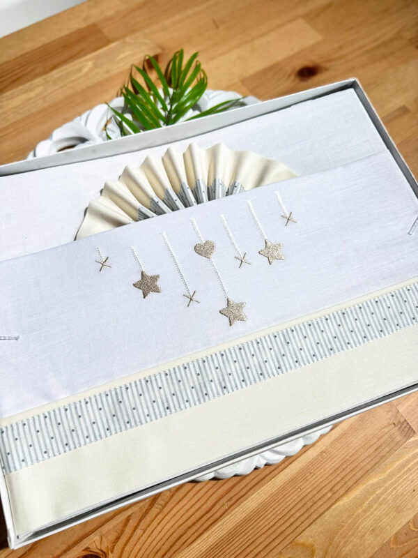 Jogo de Bebé de Algodão - Elegance Estrelas e Corações - Image 2