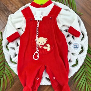 Jardineiras de Veludo Urso na Lua