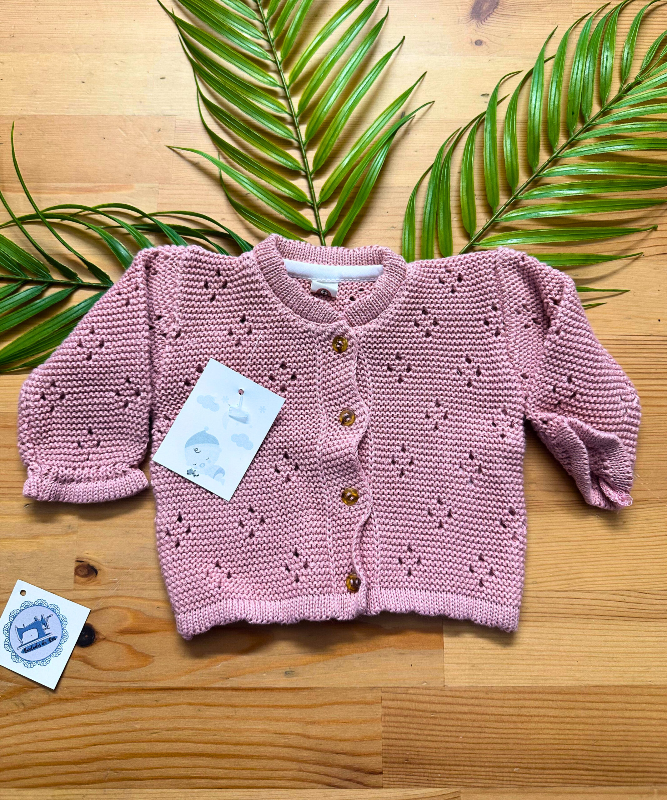 Casaco de Malha para Bebé Trabalhado