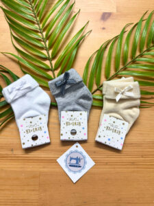 Meias de Recém-Nascido com Dobra