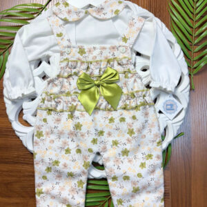 Jardineiras com Laço para Bebé