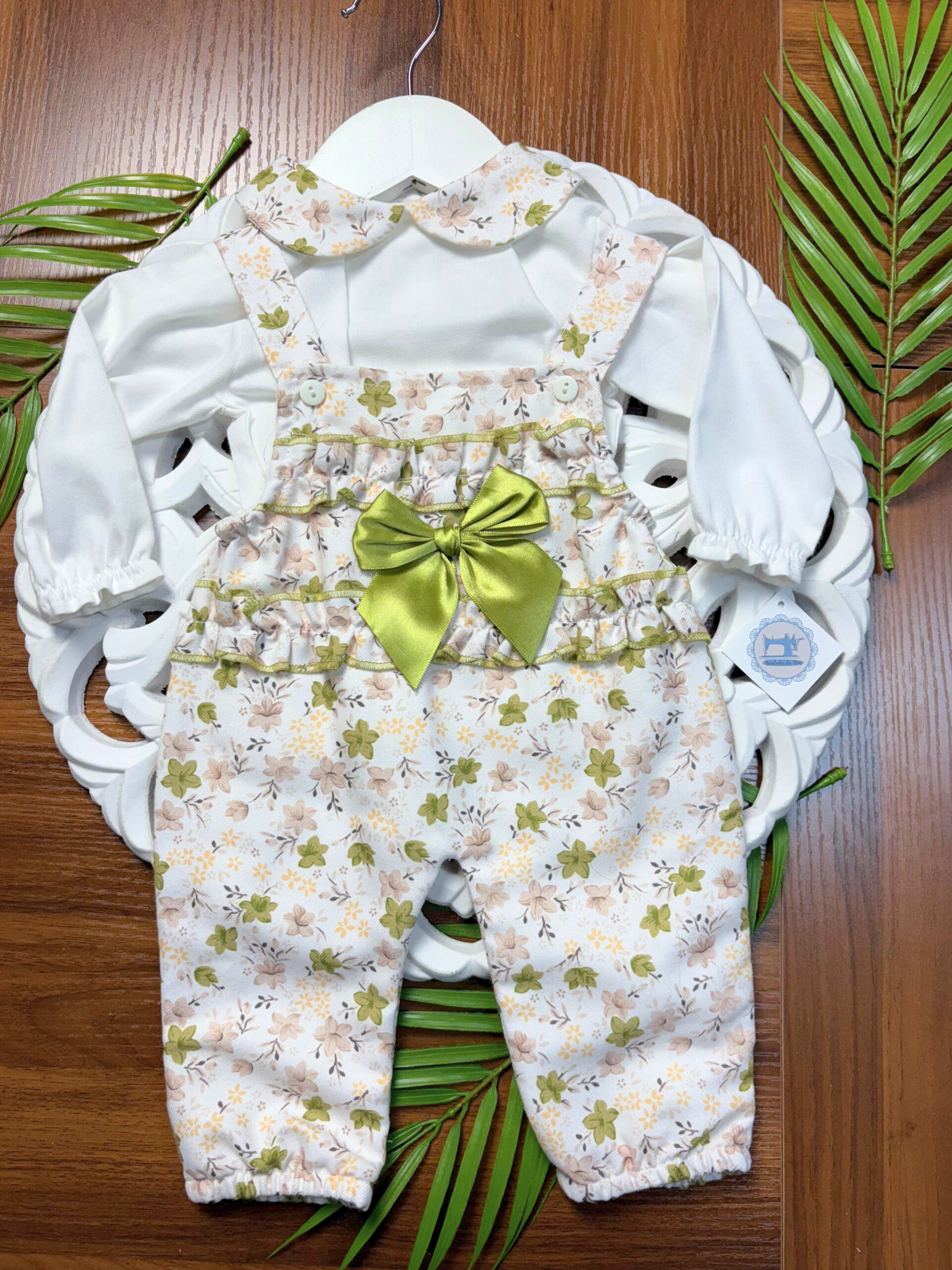 Jardineiras com Laço para Bebé