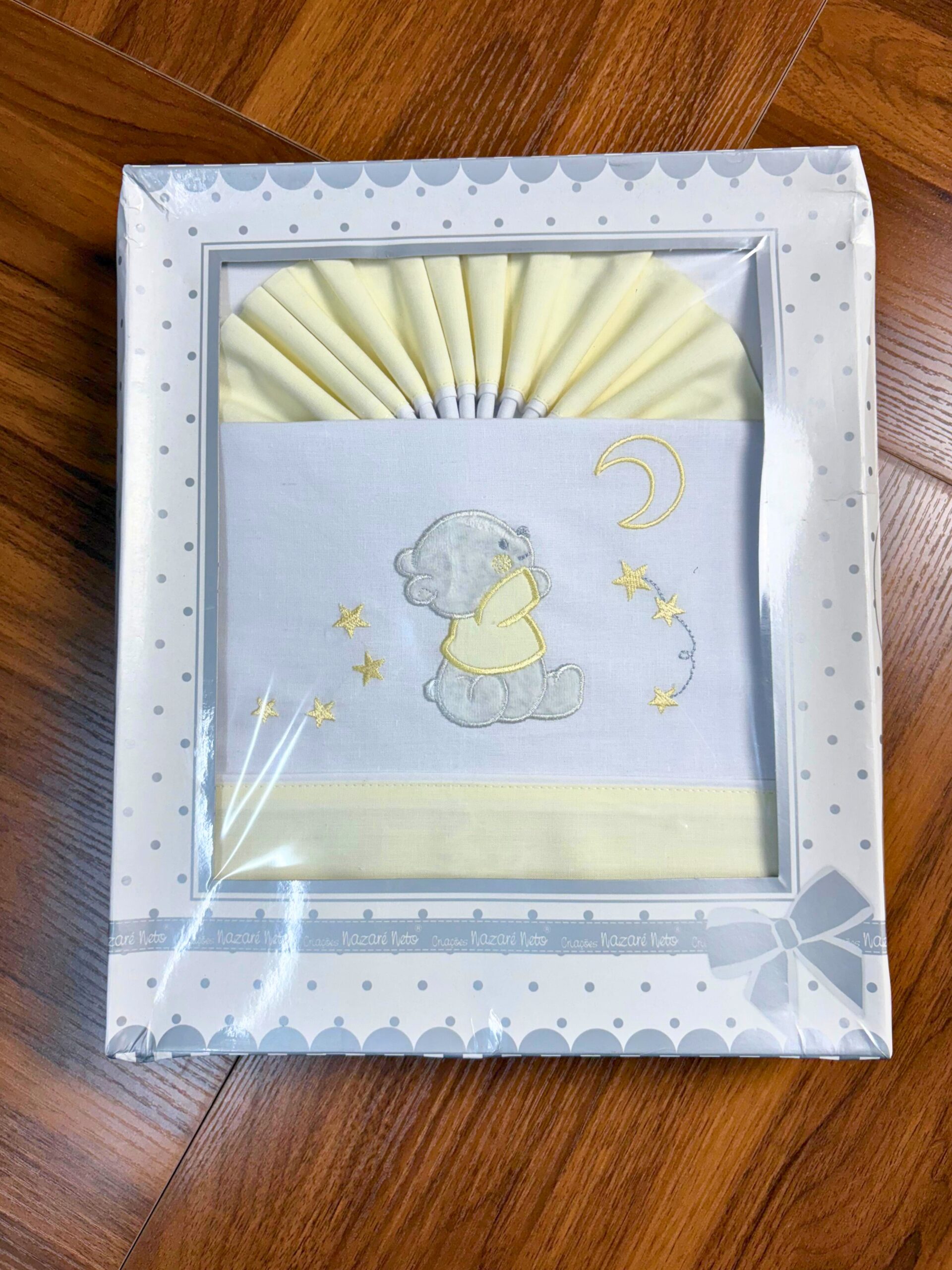 Jogo de Bebé de Algodão - Ursinho com estrelinhas