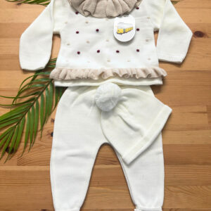 Conjunto de Malha Bolinhas de menina