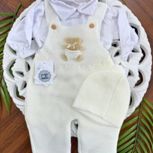 Jardineiras de Malha com Ursinho