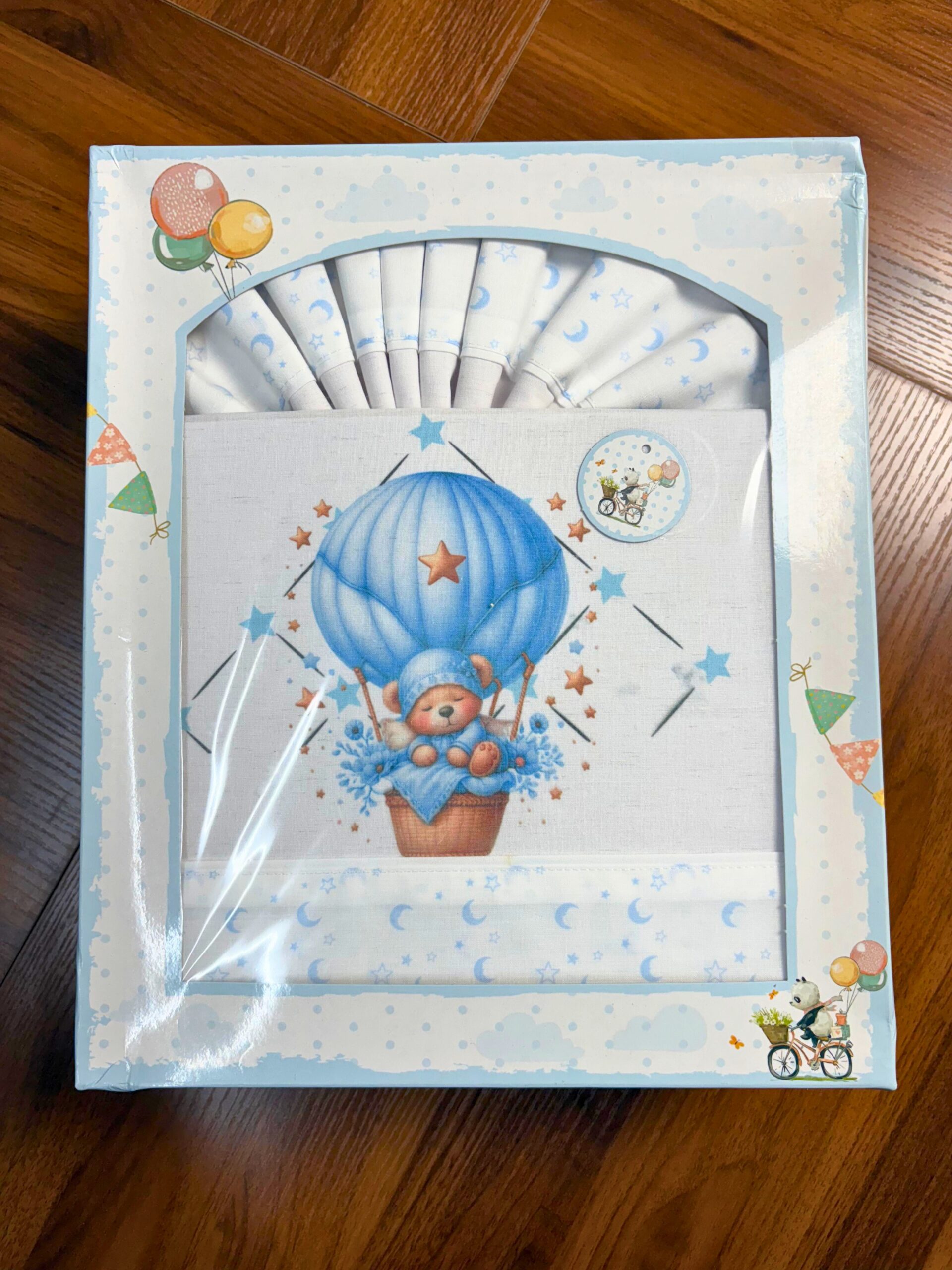 Jogo de Bebé de Algodão - Balão de Ar Quente Digital