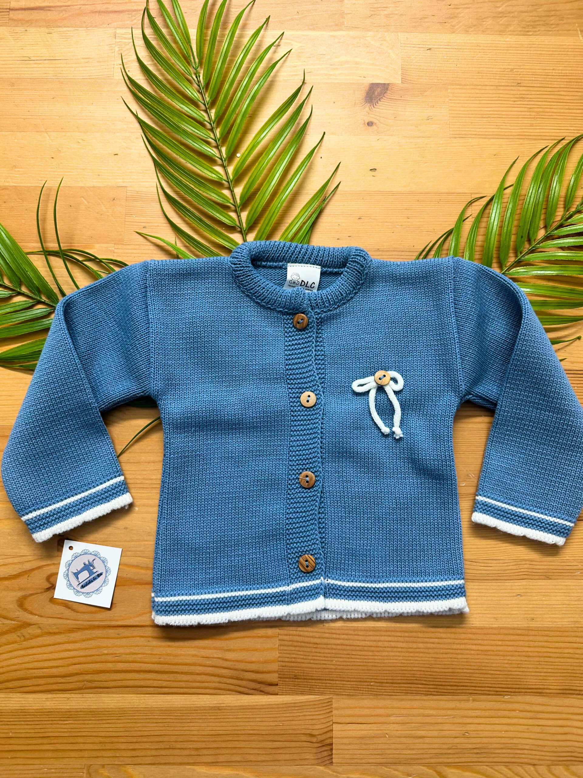 Casaco de Malha para Bebé com Laço