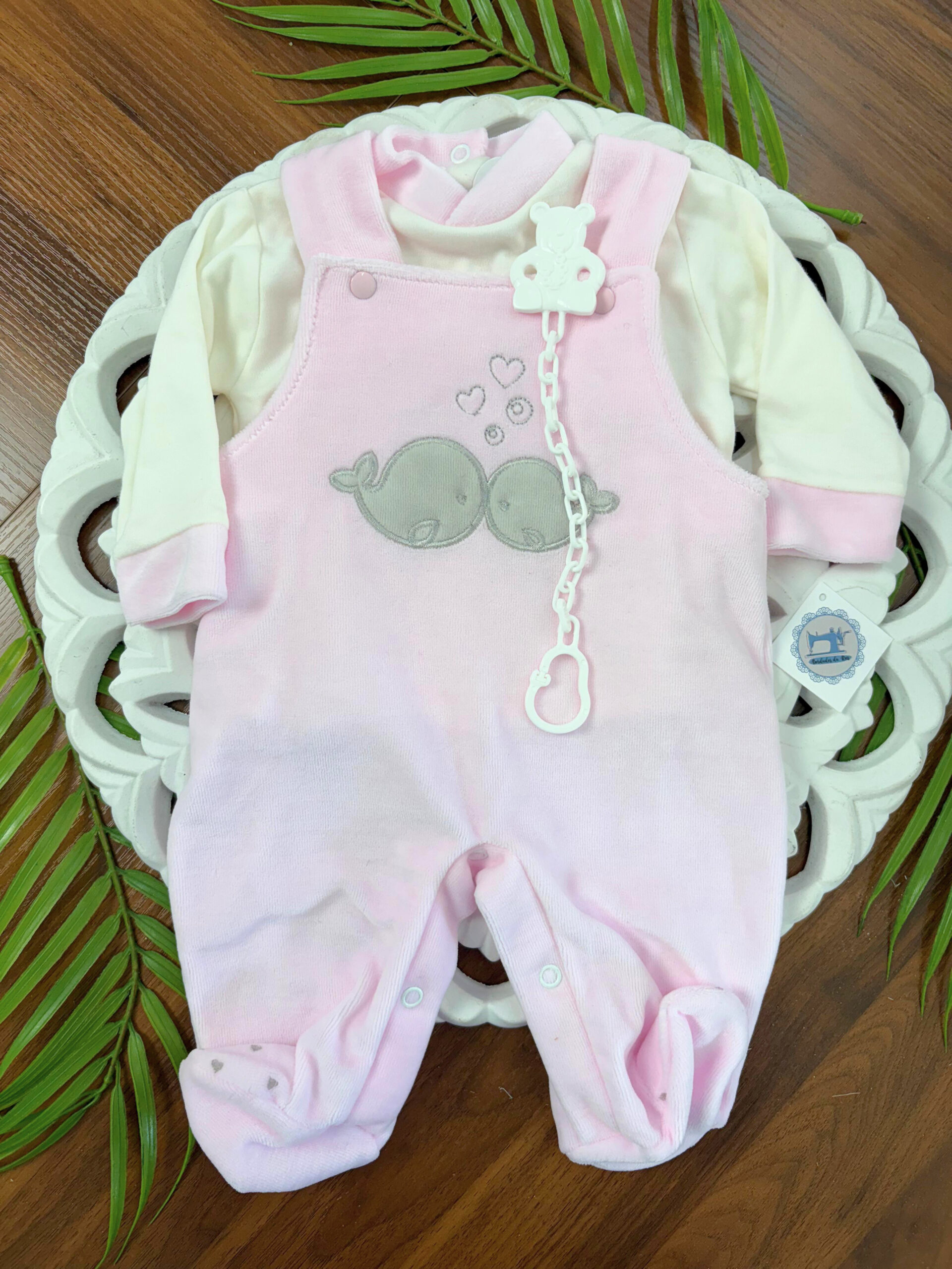 Jardineiras de Veludo Baleias