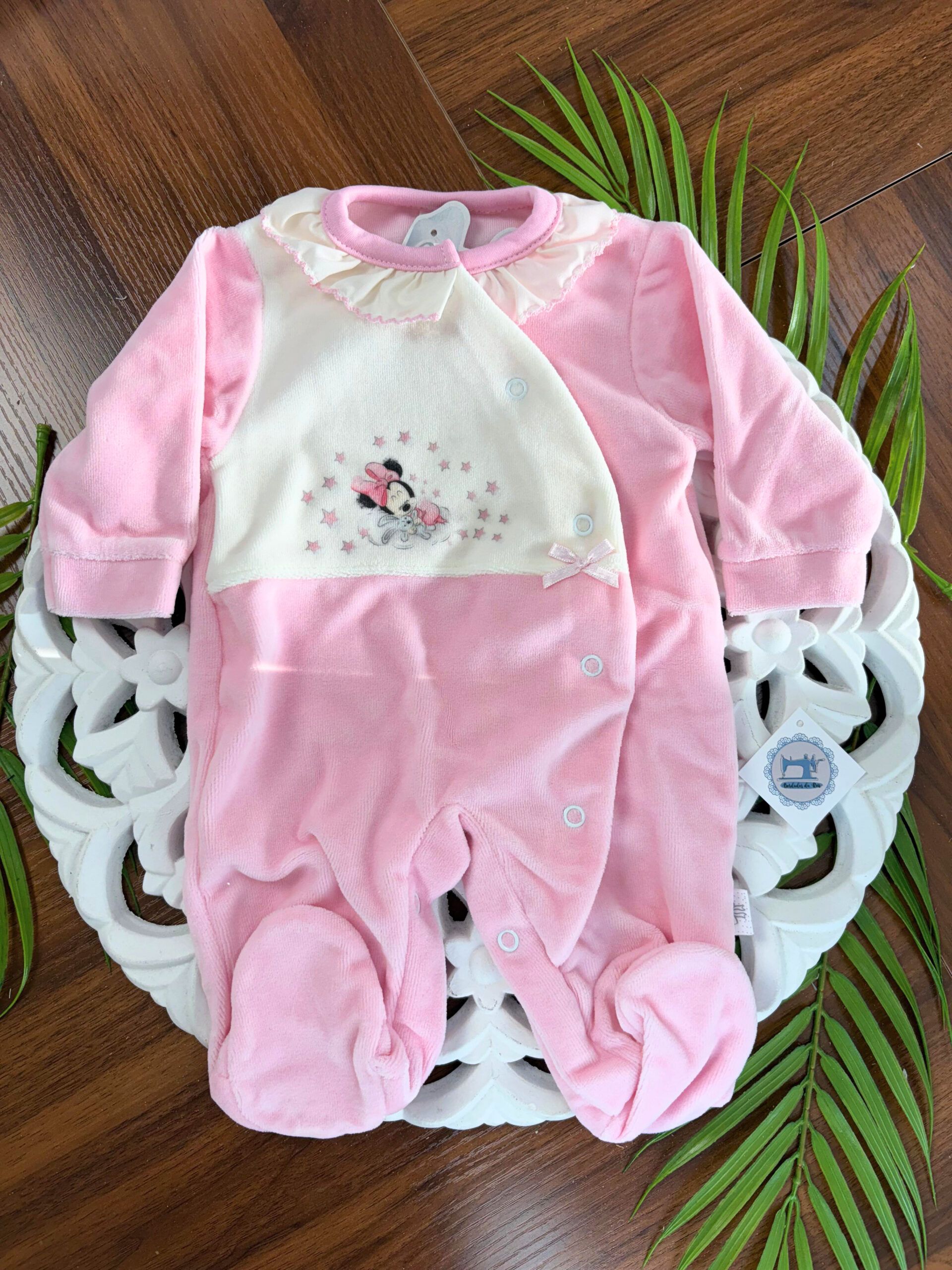 Babygrow de Veludo Minnie na Nuvem Digital