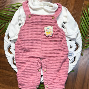 Jardineiras Waffle com Peluche