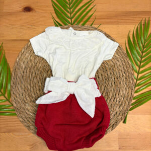 Conjunto de Body e Tapa Fralda para Bebé