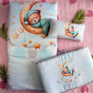 Kit Cama Completo - Ursinho na Lua