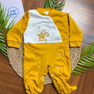 Babygrow de Algodão Ursinho e Estrela