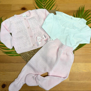 Conjunto de Calças Casaco e Body de Menina