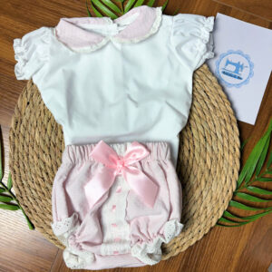 Tapa Fralda com Camisa Bordado Inglês