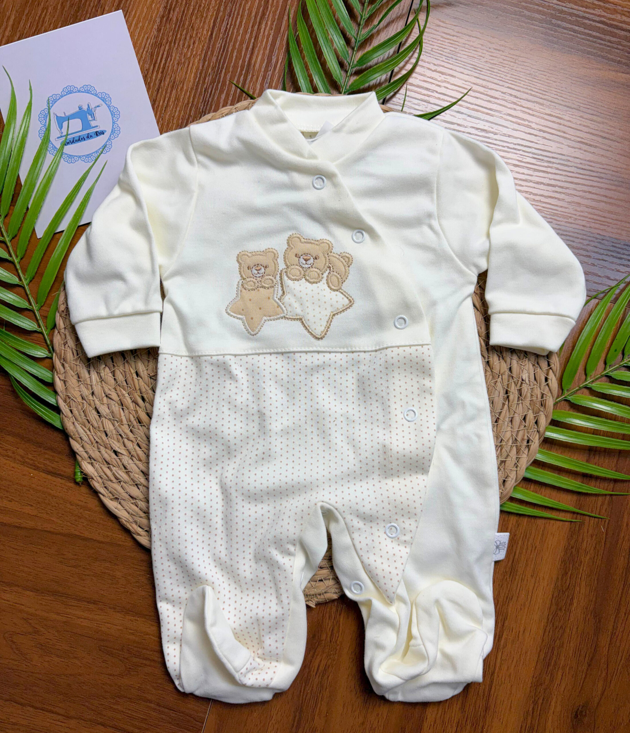 Babygrow de Algodão Ursinho Estrelas
