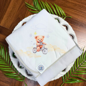 Manta de Verão Ursinho na Bicicleta