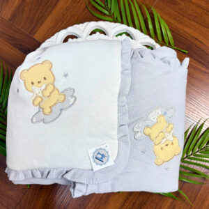 Manta de Verão Ursinho Estrela Reversível