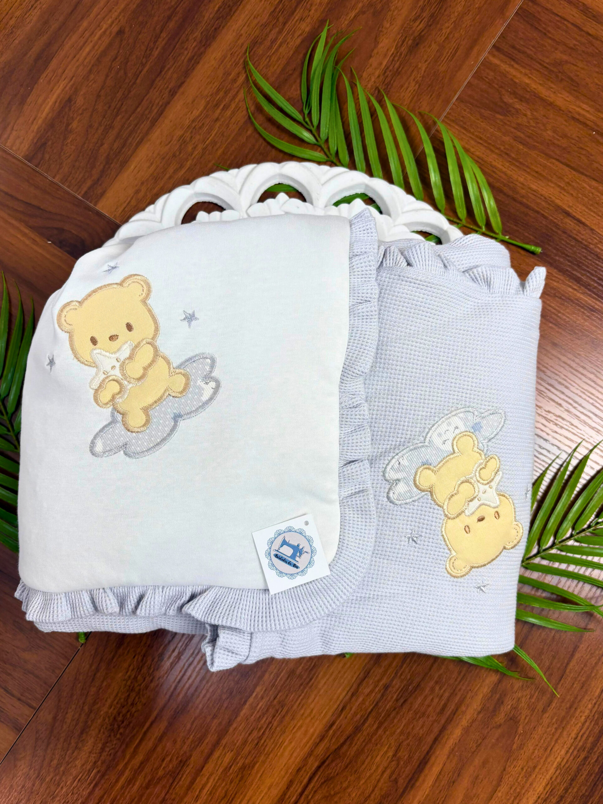 Manta de Verão Ursinho Estrela Reversível