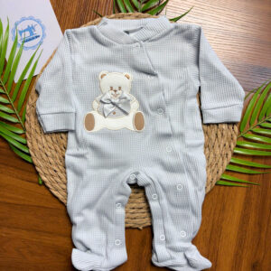 Babygrow de Algodão Ursinho Laço